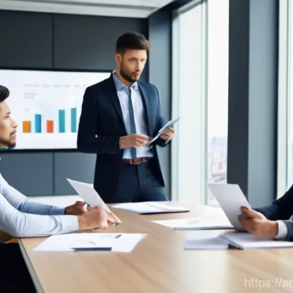 무역영어 학습자가 주의해야 할 실수 - **Prompt:** A diverse group of four professionals, two men and two women of various ethnicities, are...