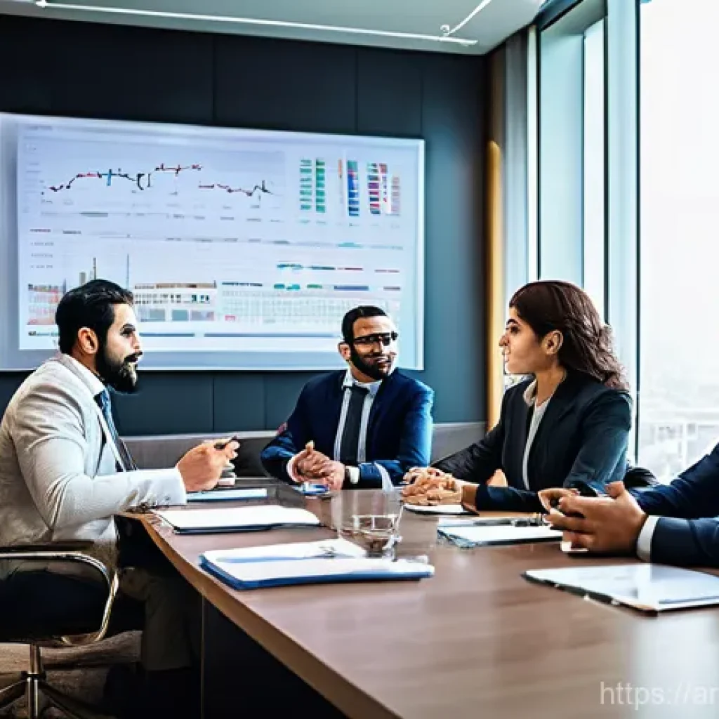 무역영어 자격증의 실질적 활용 사례 - **Image Prompt: International Business Negotiation**
A group of diverse business executives, inc...