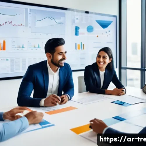 Home 26 무역영어 자격증으로 구축된 직무 경쟁력 - A diverse group of ambitious business professionals, including individuals appearing to be of Middle...