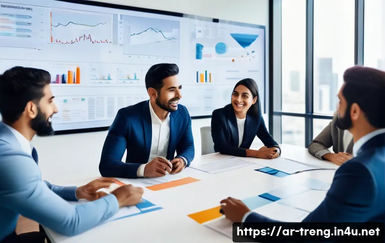 무역영어 자격증으로 구축된 직무 경쟁력 - A diverse group of ambitious business professionals, including individuals appearing to be of Middle...