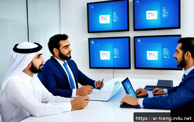 무역영어 실무와 학문적 접근 - A modern corporate training room in an international trade company based in the Middle East, featuri...