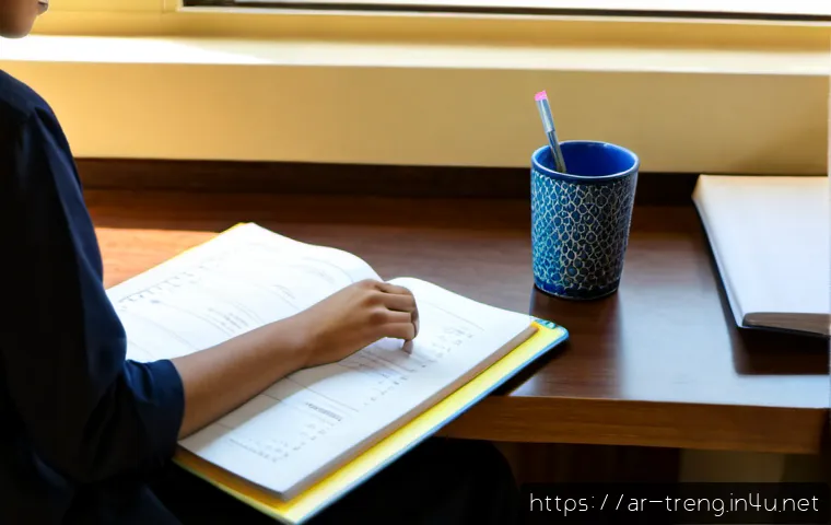 무역영어 시험 대비 워크북 추천 - Photorealistic study scene in a modern Cairo apartment, an adult Arab university student in modest c...