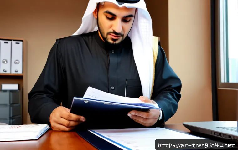 무역영어 자격증으로 전문성 확보 - Photorealistic professional scene of a confident Arab trade specialist in modest business attire rev...